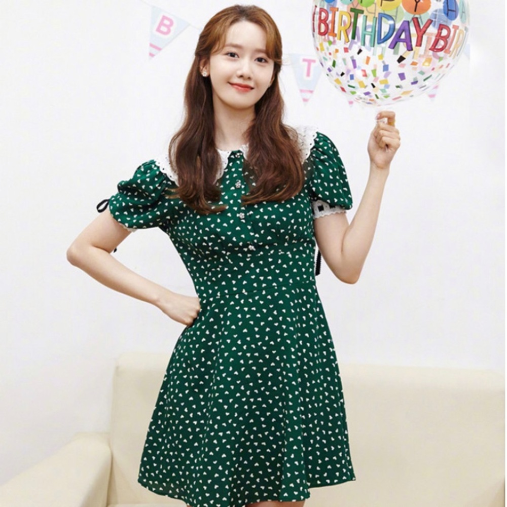 SNSD Yoona Heart Pattern Dress